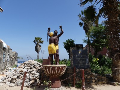 Ile de Goree, monument statue de la liberté de l'esclavage