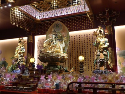 Vishnu statue in lotus flower